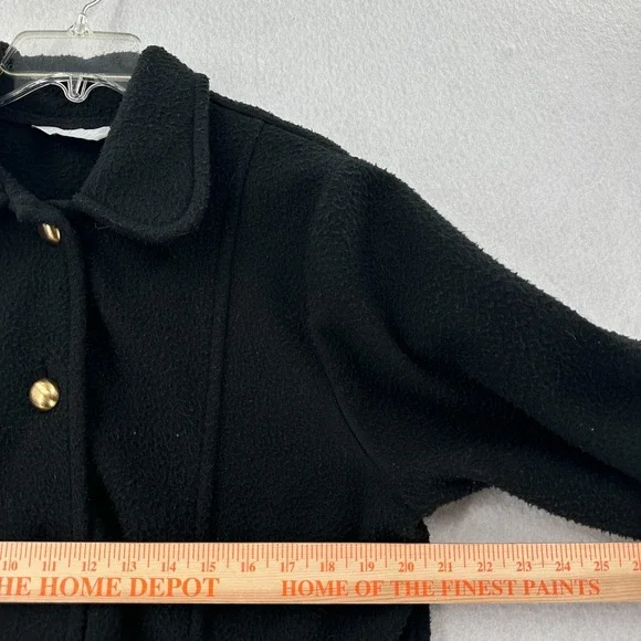 VTG Blaire Medium Jacket Black W/Gold Tone Button Pea Coat Jacket READ - Picture 4 of 6
